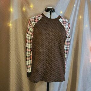 Shein, Brown, Pink, Baby Blue, Creme, Top, Size: M